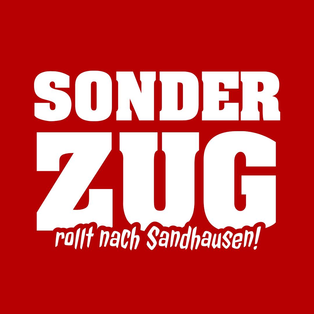 Sonderzug nach Sandhausen fährt