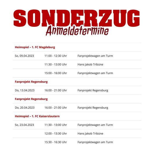 Sonderzug nach Sandhausen