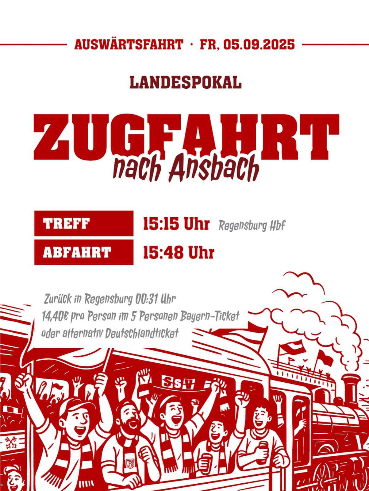 Zugfahrt nach Ansbach